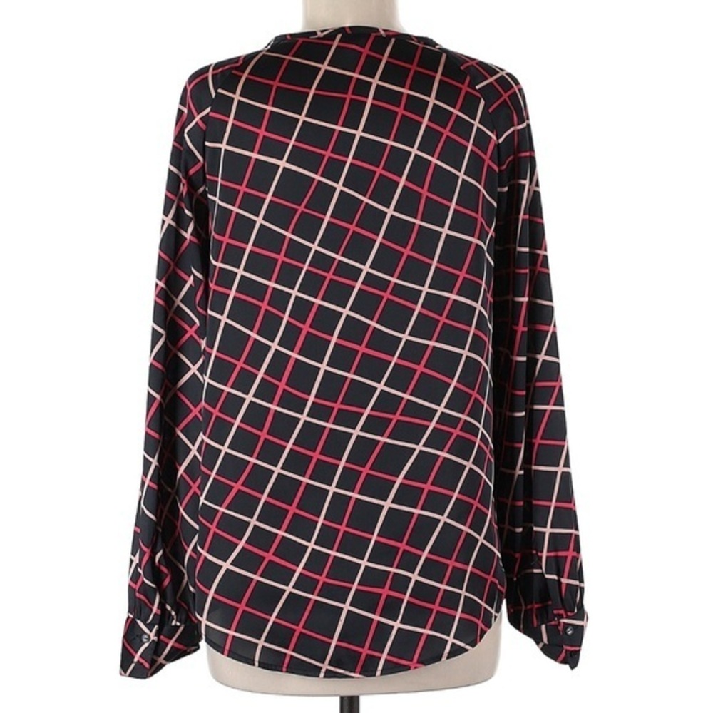Sanctuary Black & Red Checkered Blouse | Women's Size S | Anthro Style Top - Picture 2 of 4